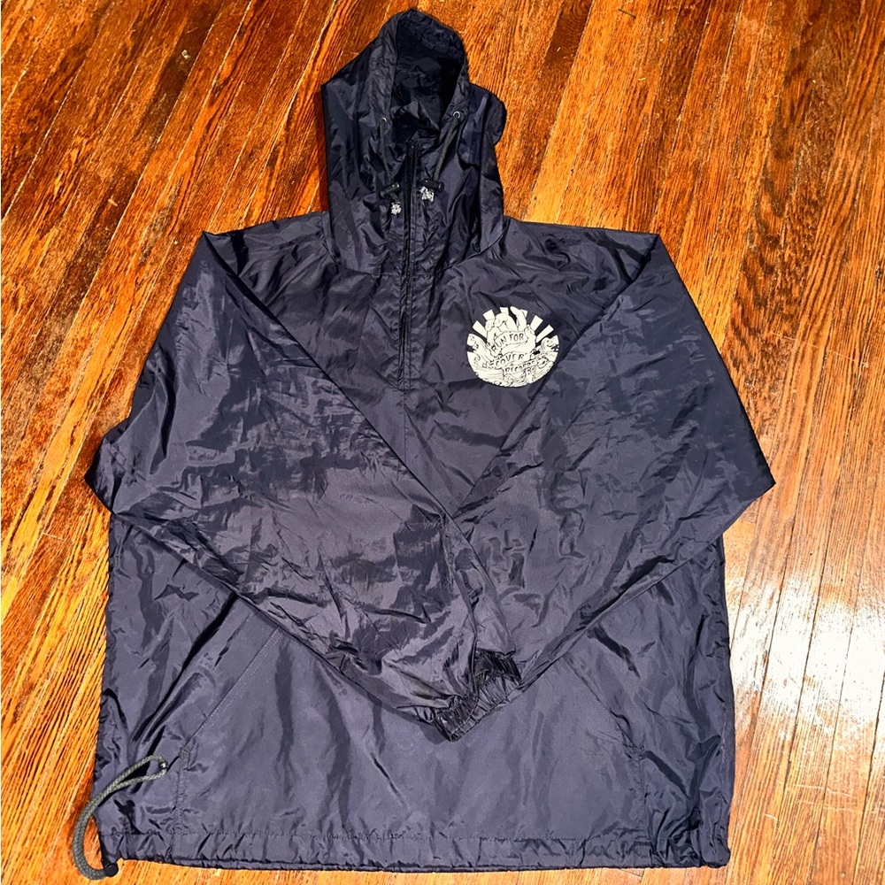 XL Rare Citizen Stay in Solitude Run for Cover Records Navy Blue Windbreaker - Picture 2 of 7